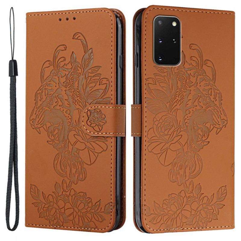 Housse Samsung Galaxy S20 Plus / S20 Plus 5G Tigre Baroque à Lanière