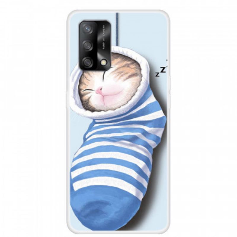 Coque Oppo A74 4G Chaton Endormi