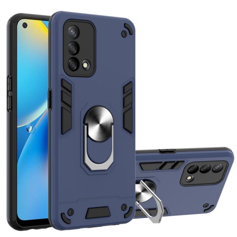 Coque Oppo A74 4G Détachable Anneau-Support Métallisée