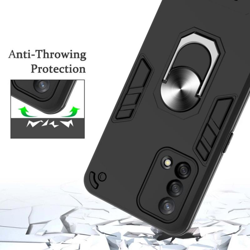 Coque Oppo A74 4G Détachable Anneau-Support Métallisée