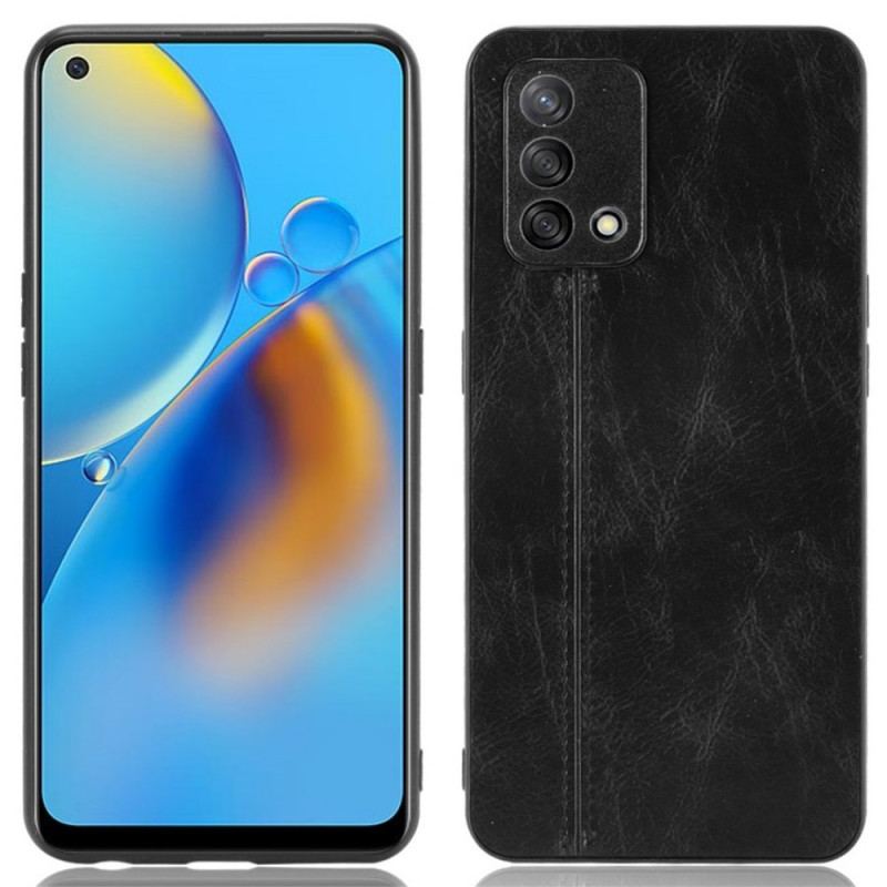 Coque Oppo A74 4G Style Cuir Coutures