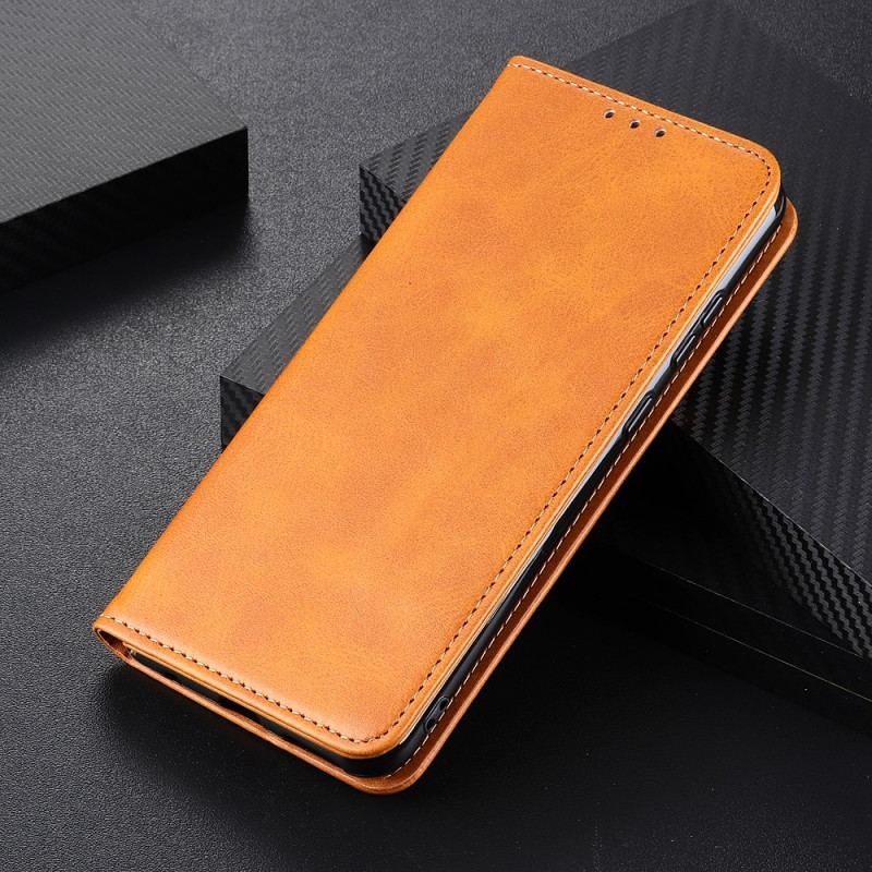 Flip Cover Oppo A74 4G Cuir Fendu Élégance