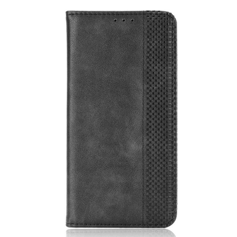 Flip Cover Oppo A74 4G Effet Cuir Vintage Stylisé