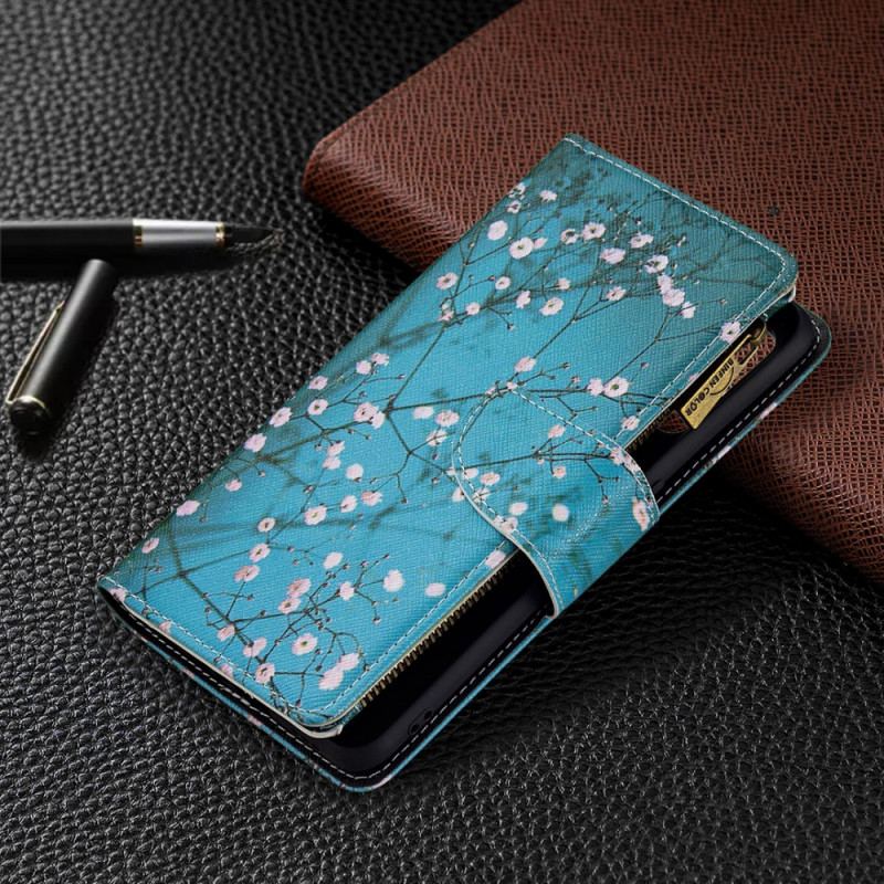 Housse Oppo A74 4G Poche Zippée Arbre