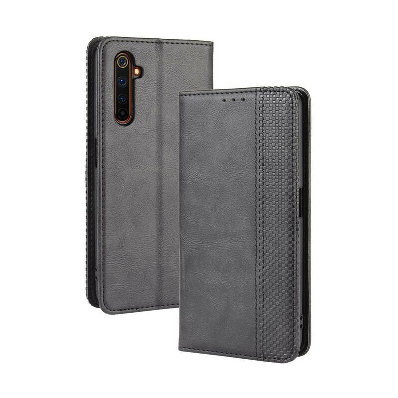 Flip Cover Realme X50 Pro Effet Cuir Vintage Stylisé