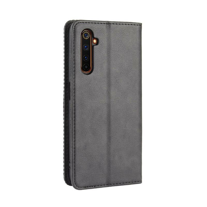 Flip Cover Realme X50 Pro Effet Cuir Vintage Stylisé