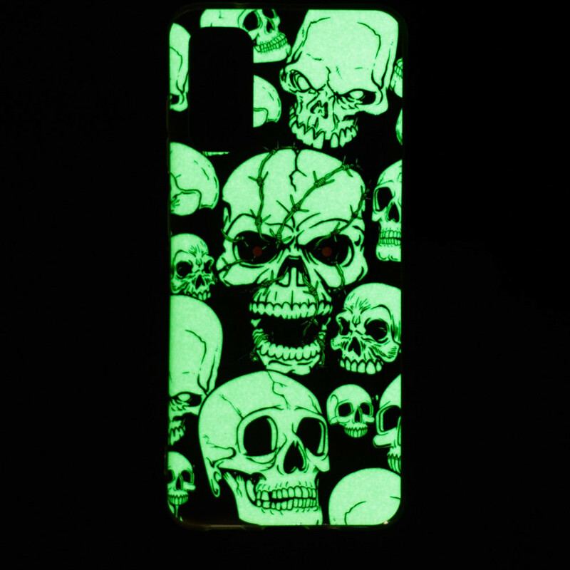 Coque Xiaomi Mi 10T / Mi 10T Pro Attention Têtes de Mort Fluorescente