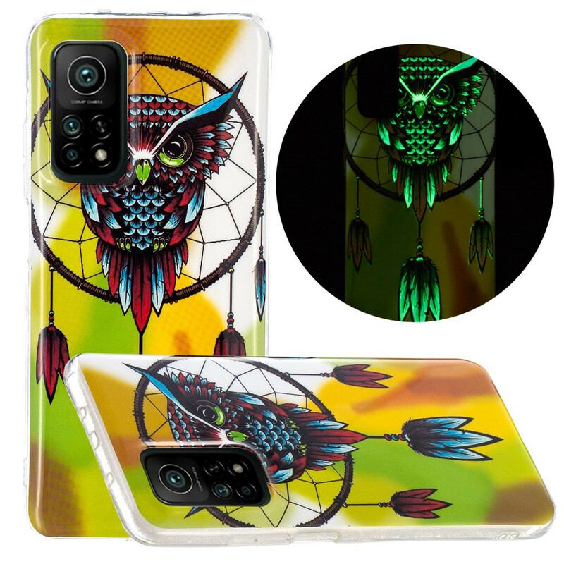 Coque Xiaomi Mi 10T / Mi 10T Pro Attrape Rêves Hibou Fluorescente