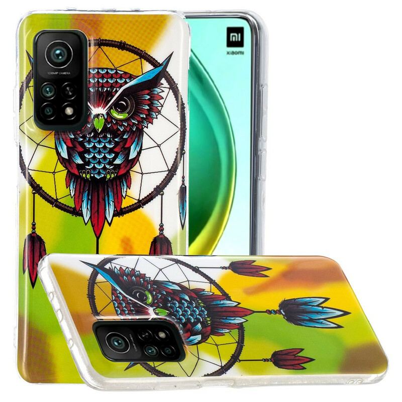 Coque Xiaomi Mi 10T / Mi 10T Pro Attrape Rêves Hibou Fluorescente