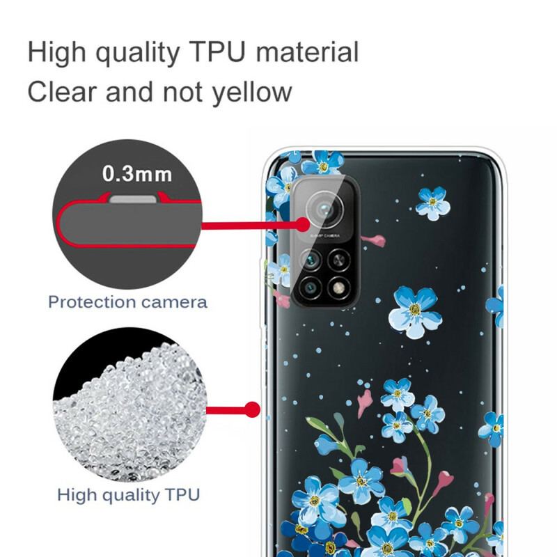 Coque Xiaomi Mi 10T / 10T Pro Bouquet de Fleurs Bleues