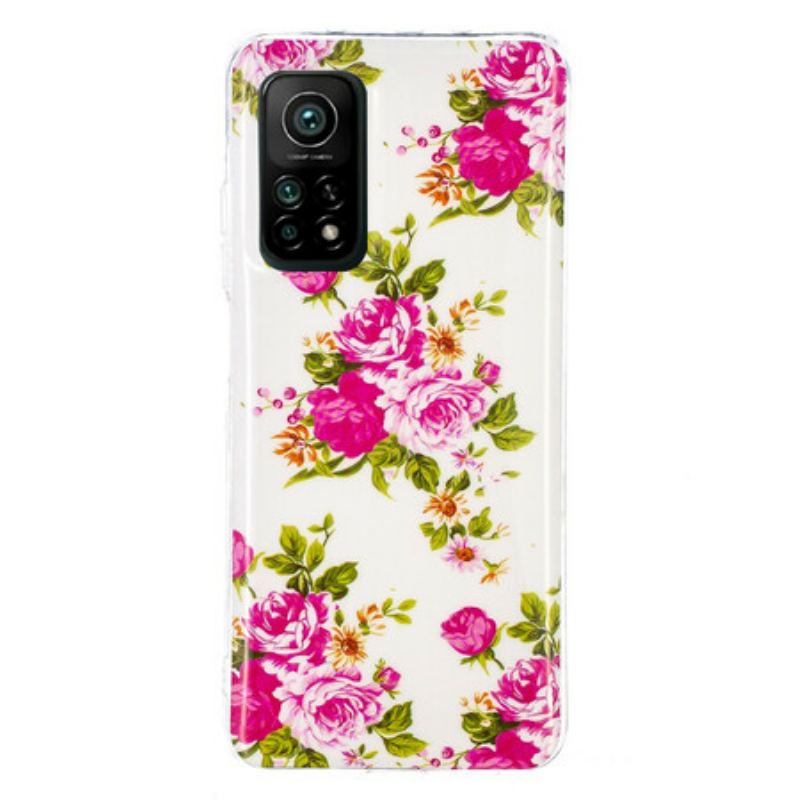 Coque Xiaomi Mi 10T / Mi 10T Pro Fleurs Liberty Fluorescente