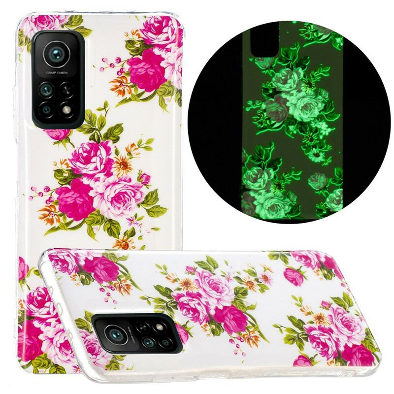 Coque Xiaomi Mi 10T / Mi 10T Pro Fleurs Liberty Fluorescente