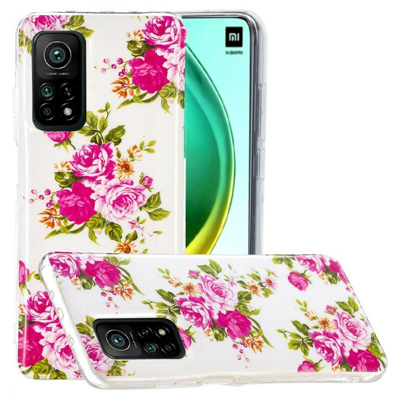 Coque Xiaomi Mi 10T / Mi 10T Pro Fleurs Liberty Fluorescente