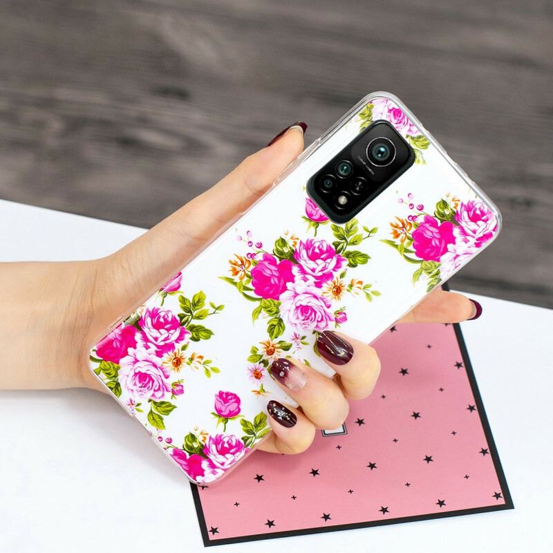 Coque Xiaomi Mi 10T / Mi 10T Pro Fleurs Liberty Fluorescente