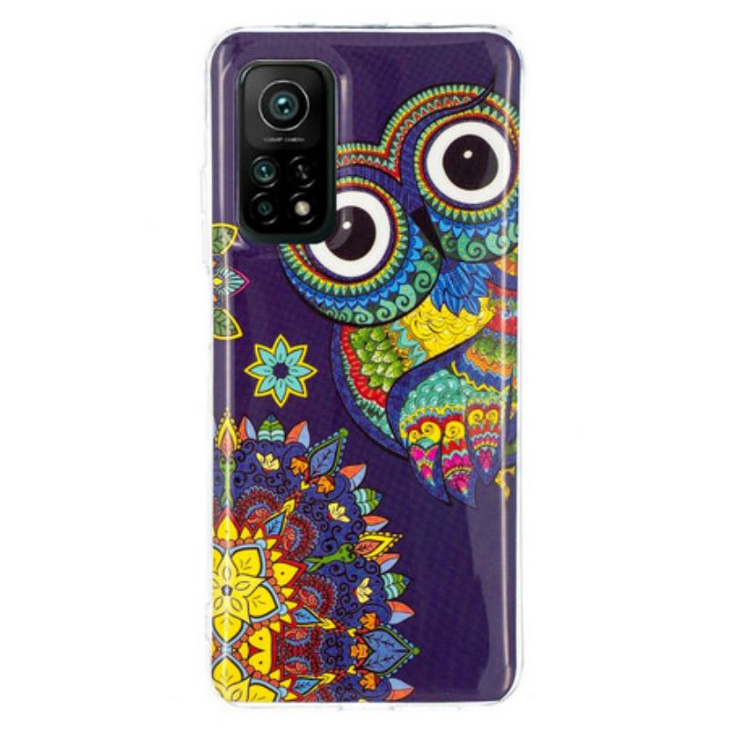 Coque Xiaomi Mi 10T / 10T Pro Hibou Mandala Fluorescente