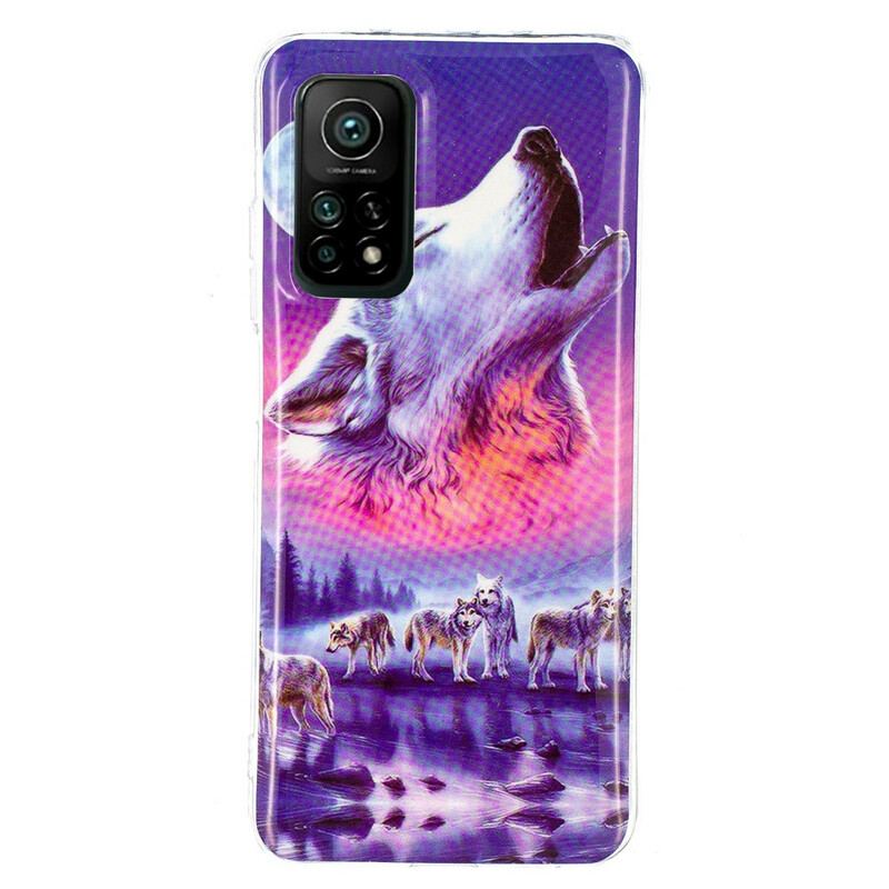 Coque Xiaomi Mi 10T / 10T Pro Série Loup Fluorescente