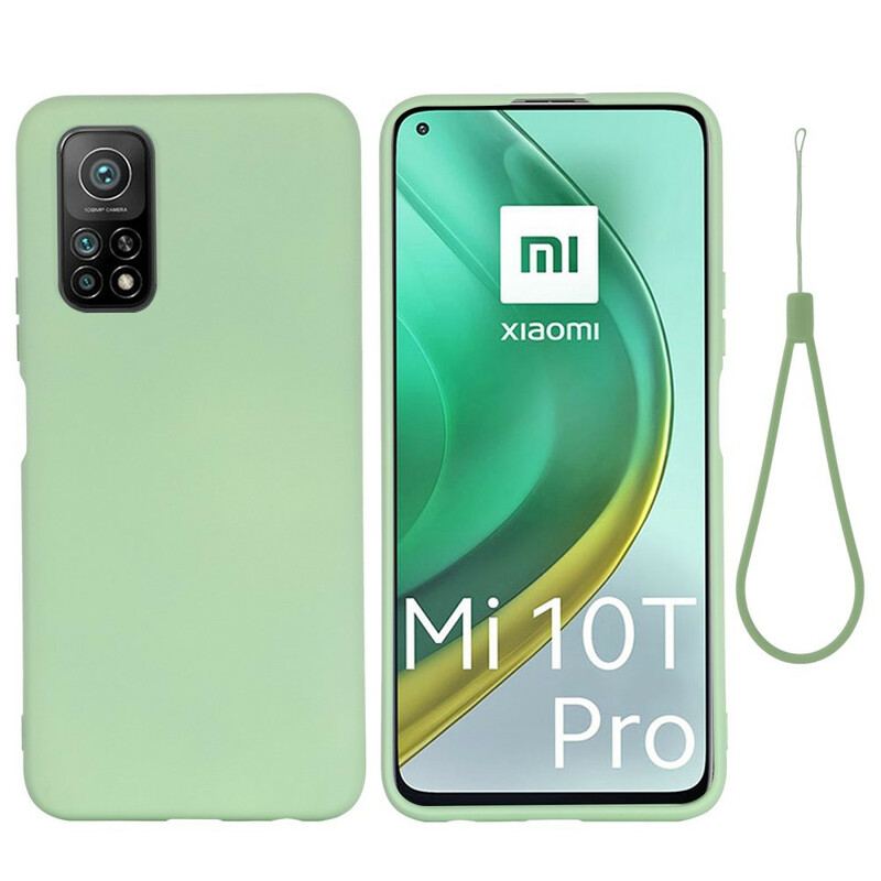 Coque Xiaomi Mi 10T / 10T Pro Silicone Liquide Avec Lanière