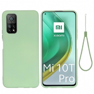 Coque Xiaomi Mi 10T / 10T Pro Silicone Liquide Avec Lanière