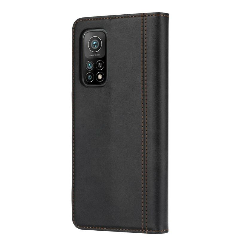 Housse Xiaomi Mi 10T / 10T Pro Effet Cuir Porte-Carte Frontal et Sangle