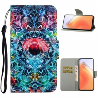 Housse Xiaomi Mi 10T / 10T Pro Flashy Mandala à Lanière