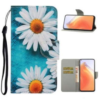 Housse Xiaomi Mi 10T / 10T Pro Marguerites à Lanière