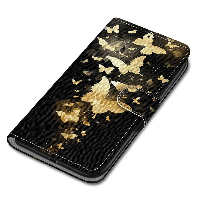 Housse Xiaomi Mi 10T / 10T Pro Papillons Dorés