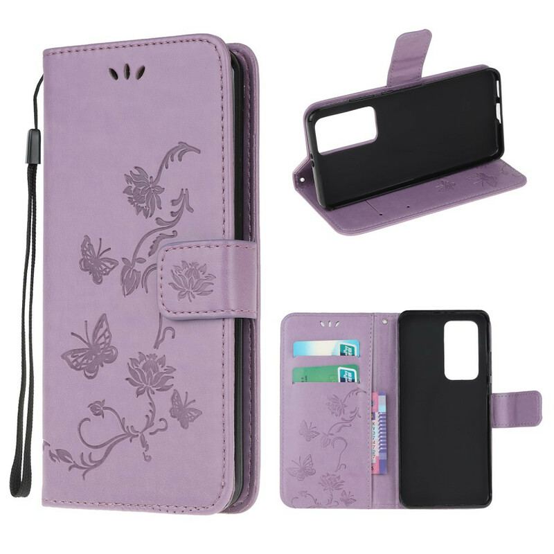 Housse Xiaomi Mi 10T / 10T Pro Papillons et Fleurs D'Asie