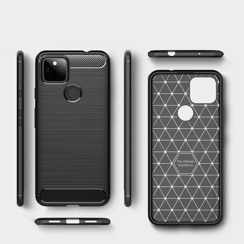 Coque Google Pixel 5A 5G Fibre Carbone Brossée