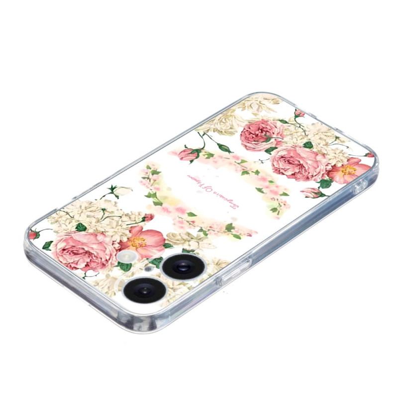 Coque iPhone 16 Plus Roses Vintage