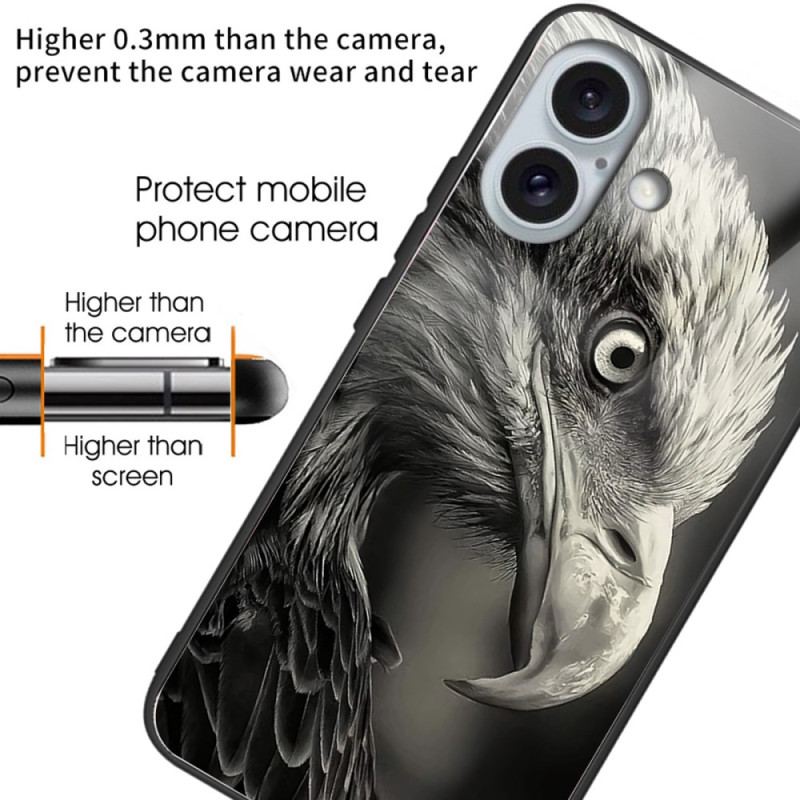 Coque iPhone 16 Plus Verre Trempé Aigle Imprimé