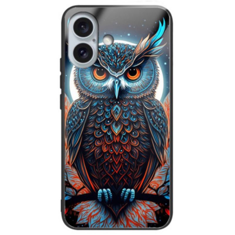 Coque iPhone 16 Plus Verre Trempé Chouette Artistique