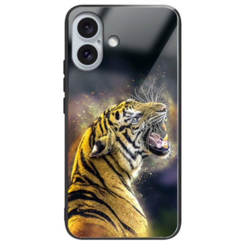 Coque iPhone 16 Plus Verre Trempé Tigre Rugissant