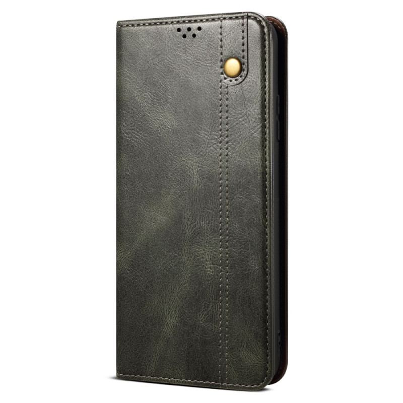 Flip Cover iPhone 16 Plus Simili Cuir Ciré