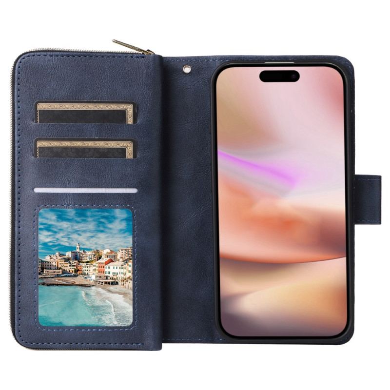 Housse iPhone 16 Plus 9 Porte-Cartes et Porte-Monnaie