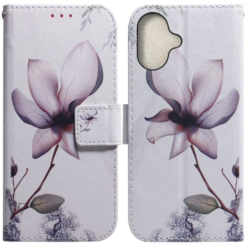 Housse iPhone 16 Plus Fleur Rose