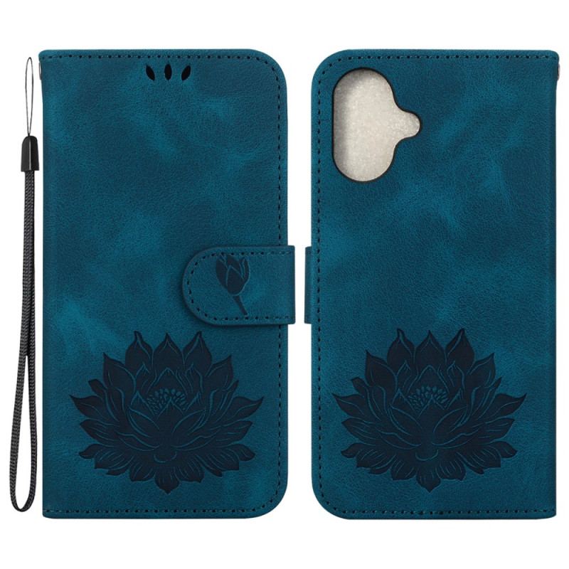 Housse iPhone 16 Plus Lotus à Lanière