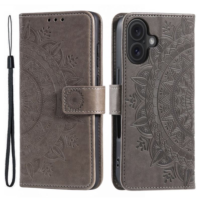 Housse iPhone 16 Plus Mandala Soleil