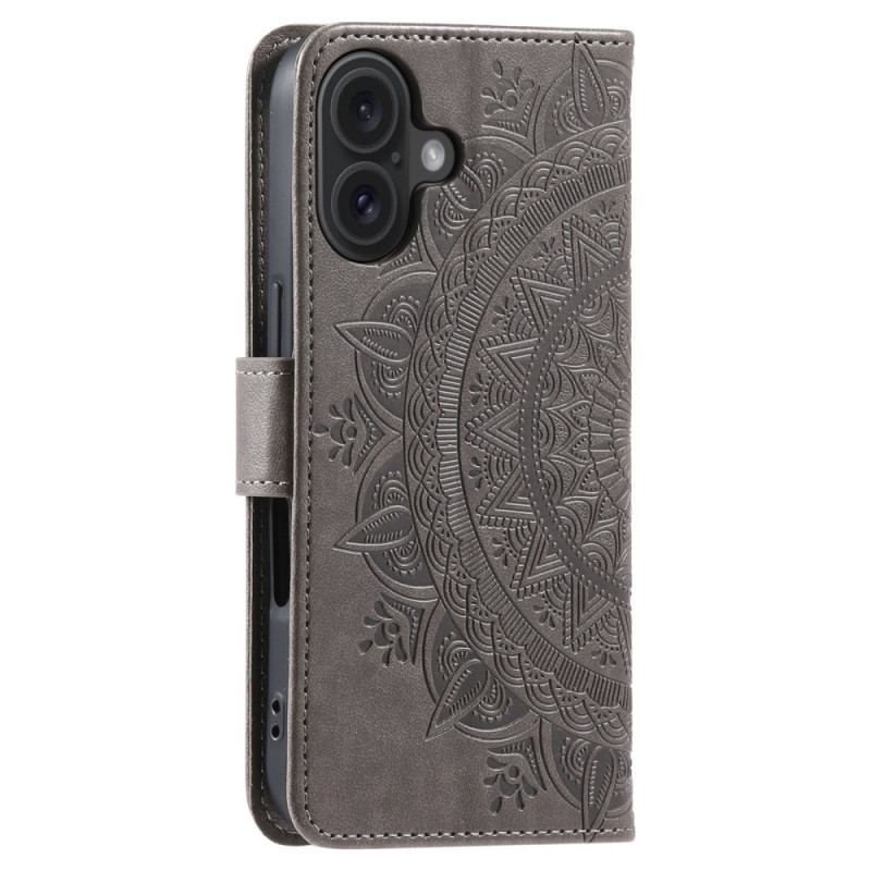 Housse iPhone 16 Plus Mandala Soleil