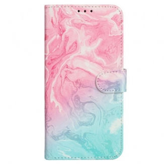 Housse iPhone 16 Plus Marbre Rose Vert