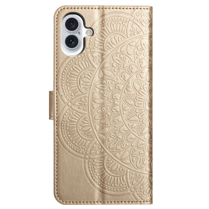 Housse iPhone 16 Plus Motif Mandala à Lanière