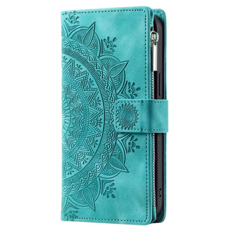 Housse iPhone 16 Plus, Portefeuille Mandala