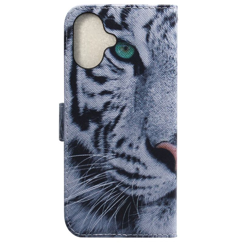 Housse iPhone 16 Plus Tigre Blanc