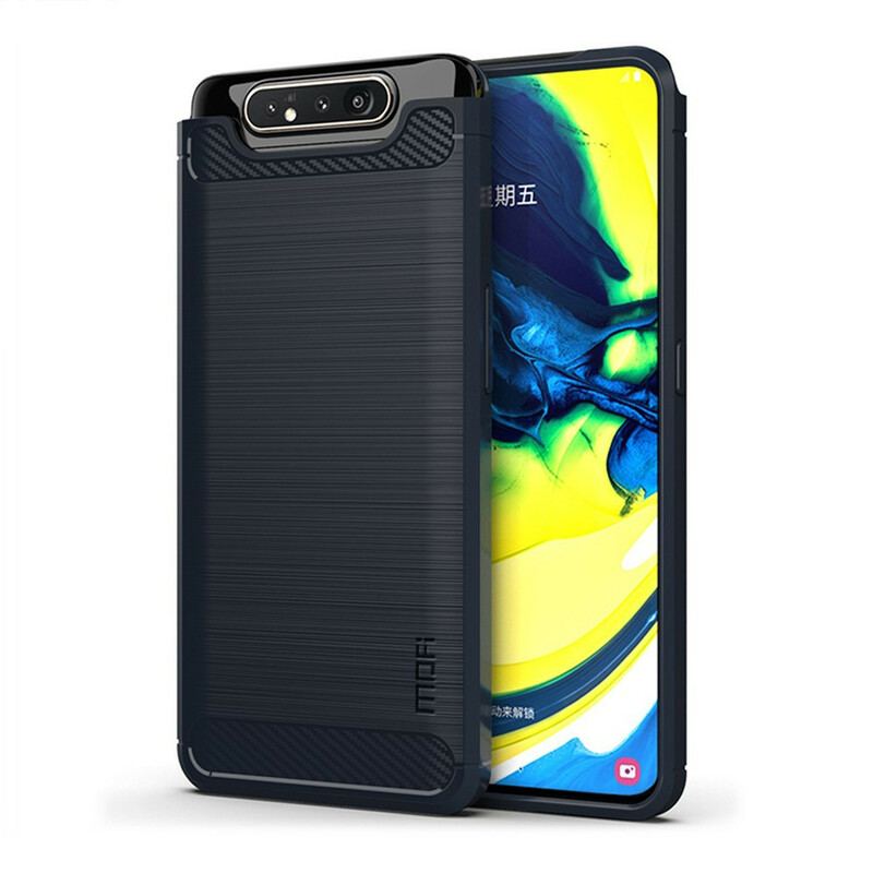 Coque Samsung Galaxy A90 / A80 Fibre Carbone Brossée MOFI