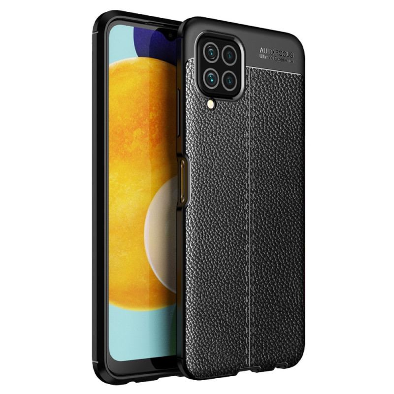 Coque Samsung Galaxy M32 Effet Cuir Litchi Double Line