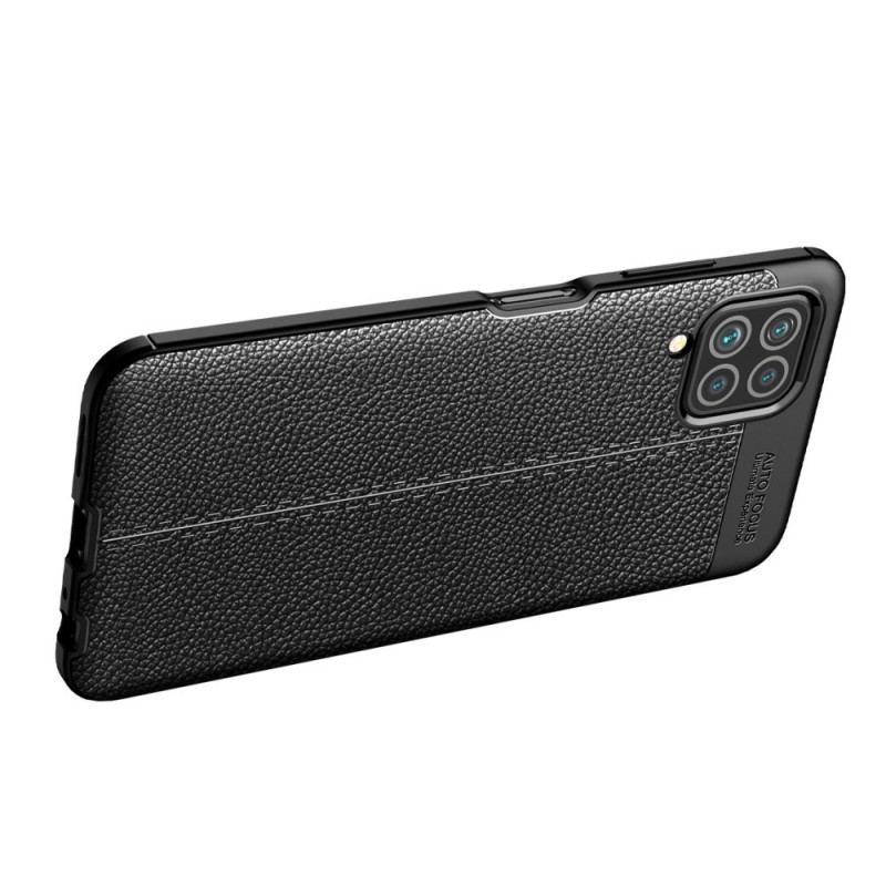 Coque Samsung Galaxy M32 Effet Cuir Litchi Double Line