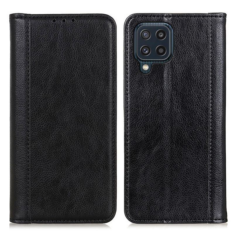 Flip Cover Samsung Galaxy M32 Cuir Litchi Fendu Élégance