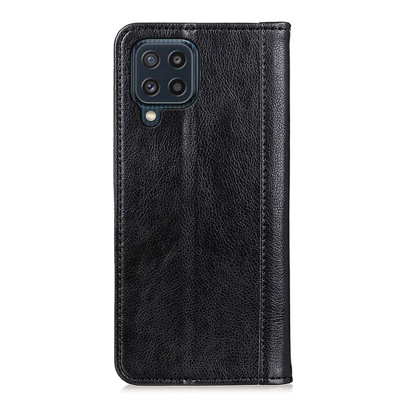 Flip Cover Samsung Galaxy M32 Cuir Litchi Fendu Élégance