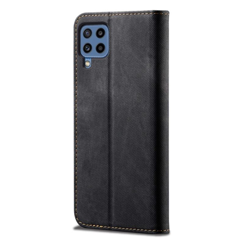 Flip Cover Samsung Galaxy M32 Tissu Jeans