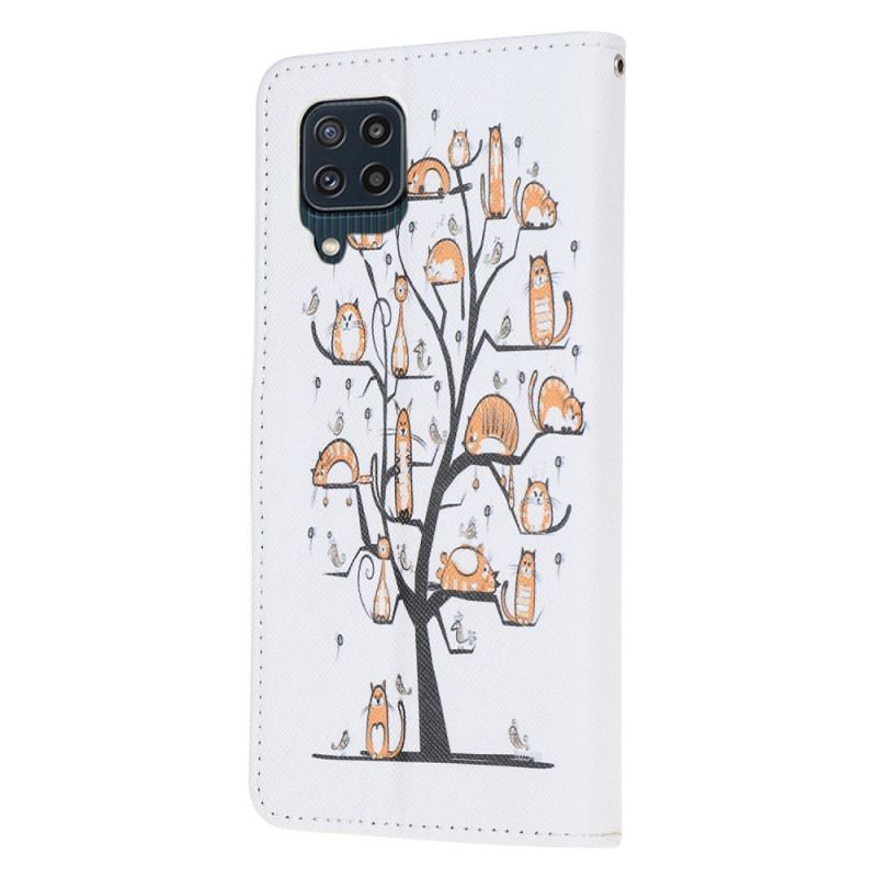 Housse Samsung Galaxy M32 Funky Cats à Lanière