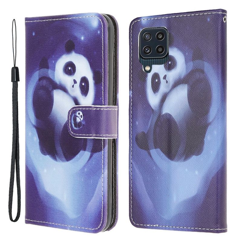 Housse Samsung Galaxy M32 Panda Space à Lanière